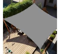 Tenda a Vela per Esterno 3.4 x 4.2 m Impermeabile Rettangolare Tenda da Sole per Esterno Vela de Sombra Privacy per Giardino Terrazza, Grigio Chiaro
