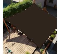 Tenda a Vela per Esterno 3.4 x 4.6 m Impermeabile Rettangolare Tenda da Sole per Esterno Vela de Sombra Privacy per Giardino Terrazza, Marrone
