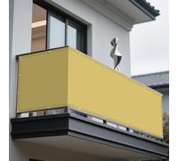 Tenda a Vela per Esterno 336 x 404 cm Protezione Solare Raggi UV Tenda Parasole Esterno con Occhielli Fascette Installazione Facile per Giardino Balcone Terrazza Campeggio, Giallo sabbia