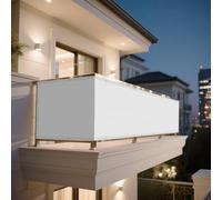 Tenda a Vela per Esterno 410 x 450 cm Anti UV Corde di Supporto Rettangolare Telo Ombra Protezione Uv, Tessuto 185 G/M² per Esterno Terrazza Giardino Piscina, Bianco