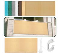 Tenda a Vela per Esterno 565 x 626 cm Protezione Solare Raggi UV Vela Ombreggiante Antivento con Fune Tenda a per Giardino Terrazzo e Campeggio, Color Crema