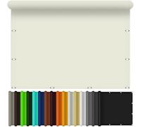 Tenda a Vela per Esterno 60 x 230 cm Telo Frangisole Protezione Solare Antivento Antistrappo con Fune e Occhiellato per Terrazza Patio, bianco