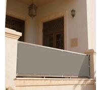 Tenda a Vela per Esterno Rettangolare 125 x 295 cm Pes Poliestere Impermeabile Impermeabile Rettangolo con Corde e Occhiello per Esterno, Giardino, Terrazzo e Campeggio, Tortora