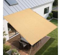 Tenda a Vela per Esterno Rettangolare 532 x 556 cm Protezione Raggi UV 98% Traspirante Vele Parasole con Corde e Occhiello Adatto per Giardino Terrazzo e Campeggio, Color Crema