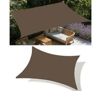 Tenda a Vela Rectangular 2x3.5M Vela Ombreggiante Impermeabile Vela Ombreggiante Parasole Tenda da Sole Parasole Protezione Raggi UV per Esterno Giardino Terrazza Marrone