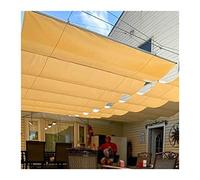 Tenda a vela retrattile impermeabile, con blocco UV, per esterni, patio, pergola, giardino, cortile, beige, 1,1 x 12 m