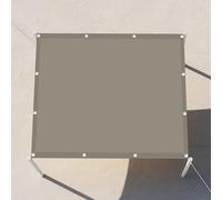 Tenda a Vela Rettangolare 1.2 x 1.5 m Anti UV 98% Parasole Impermeabile Telo Ombra Antivento con Fune e Occhiellato per Esterno, Giardino e Terrazza, Cachi