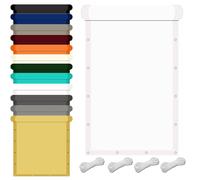 Tenda a Vela Rettangolare 1.2 x 3.2 m Protezione UV Impermeabile e Antivento Impermeabile Vela Ombreggiante Inclusa Corda Fissa per Giardino Balcone Piscina, Bianco