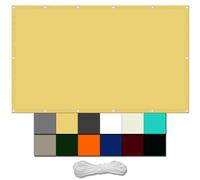 Tenda a Vela Rettangolare 1.5 x 4 m Impermeabile Tessuto Ombreggiante con Occhielli Protezione Raggi UV HDPE tenda parasole per Sabbia Balcone Esterni, Color Crema