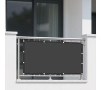 Tenda a Vela Rettangolare 1.9 x 3.4 m Protezione Antivento 98% Anti UV Rettangolo Telo Ombra Impermeabile Quadrata Anti-Ultravioletti Ideali per Cortile Patio e Campeggio, Grigio Scuro