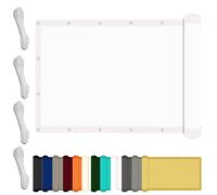 Tenda a Vela Rettangolare 115 x 160 cm Protezione UV Telo Ombreggiante Tessuto HDPE per Esterno/Giardino/Terrazzo/Balcone, Bianco