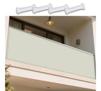 Tenda a Vela Rettangolare 145 x 165 cm Antivento/Protezione UV Impermeabile Telo Ombra Protezione Raggi UV Antivento con Occhielli per Giardino, Terrazza e Balcone, Beige