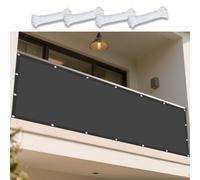 Tenda a Vela Rettangolare 145 x 165 cm Antivento/Protezione UV Impermeabile Telo Ombra Protezione Raggi UV Antivento con Occhielli per Giardino, Terrazza e Balcone, Grigio Scuro