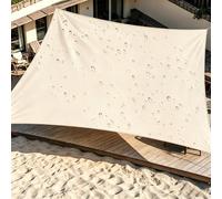 Tenda a Vela Rettangolare 190 x 220 cm Parasole Idrorepellente e Antivento Robusto e Stabile, Cóncava Tenda da Sole Parasole per Patio Piscina Serra Sabbia Party, bianco