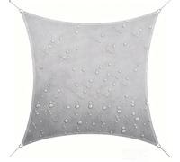 Tenda a Vela Rettangolare 190 x 220 cm Parasole Idrorepellente e Antivento Robusto e Stabile, Cóncava Tenda da Sole Rettangolare per Auto Cane Pergola Piante, Grigio Chiaro