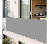 Tenda a Vela Rettangolare 190 x 480 cm Antivento/Protezione UV Rettangolo Telo Ombra Protezione Raggi UV Poliestere Antistrappo Perfette per Giardino Terrazza e Balcone, Grigio Chiaro