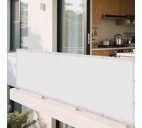 Tenda a Vela Rettangolare 210 x 480 cm Antivento/Protezione UV Rettangolo Telo Ombra Protezione Raggi UV Poliestere Antistrappo Perfette per Giardino Terrazza e Balcone, Bianco