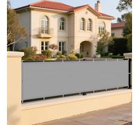 Tenda a Vela Rettangolare 255 x 405 cm Protezione Antivento 98% Anti UV Rettangolo Telo Ombra Impermeabile/Antivento/Protezione UV Balcone, La Terrazza e Il Giardino, Grigio Chiaro