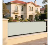 Tenda a Vela Rettangolare 285 x 355 cm Protezione Antivento 98% Anti UV Rettangolo Telo Ombra Impermeabile/Antivento/Protezione UV Balcone, La Terrazza e Il Giardino, Beige