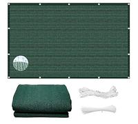 Tenda a Vela Rettangolare 3 x 4.5 m 95% Protezione Raggi UV, HDPE Panno Ombreggiante Per Esterni con Corda per Giardino Terrazzo e Campeggio, Verde Scuro