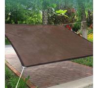 Tenda A Vela Rettangolare 4x6 4x3 4x5, Antistrappo, Tenda da Sole per Esterno, Permeabile all'Aria, Rete Ombreggiante con Occhielli, Facile Montaggio, per Giardino,Balconi,Terrazza(Curry,5x5m)