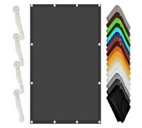 Tenda a Vela Rettangolare 50 x 100 cm Antivento/Protezione UV Panno Ombreggiante con Occhielli Tenda a Vela per Patio, Pergola, Cortile, Balcone, Grigio Scuro