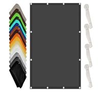 Tenda a Vela Rettangolare 50 x 150 cm Anti UV Corde di Supporto Rete Parasole con Occhielli Fascette Installazione Facile Adatte per Piscina Feste e Spazi Esterni, Grigio Scuro