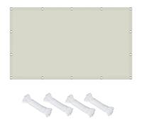 Tenda a Vela Rettangolare 800 x 800 cm Antistrappo Leggera e Resistente Resistente Vela Ombreggiante con Kit di Fissaggio per Giardino, Giardino, Cortile, bianco