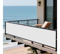 Tenda a Vela Rettangolare Impermeabile 130 x 155 cm Anti UV 98% Parasole Rete Parasole Protezione Raggi UV Poliestere Antistrappo per Patio, Pergola, Cortile, Balcone, Bianco