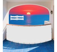 Tenda a Vela Rettangolo 170 x 650 cm Protezione Solare Raggi UV Rettangolo Telo Ombra Antipioggia, Antivento e Resistente Al Sole per Giardino, Esterno, Balcone, Campeggio, Bianco