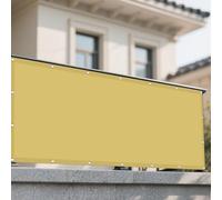 Tenda a Vela Rettangolo 242 x 355 cm Protezione Solare Raggi UV Impermeabile Telo Ombra Antipolvere Protezione Antivento per Terrazzo Balconi Giardino e Outdoor, Giallo sabbia