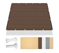 Tenda a Vela Rettangolo 265 x 440 cm Rettangolare 98% Anti-Uv Traspirante Copertura Protección Solar, Transpirable, Permeable Al Agua Terraza, Jardín, Balcón, Camping, marrone