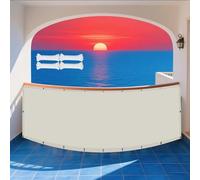 Tenda a Vela Rettangolo 290 x 430 cm Protezione Solare Raggi UV Rettangolo Telo Ombra Antipioggia, Antivento e Resistente Al Sole per Giardino, Esterno, Balcone, Campeggio, bianco