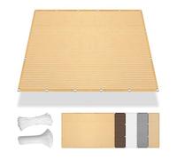 Tenda a Vela Rettangolo 290 x 820 cm Rettangolare 98% Anti-Uv Traspirante Copertura Protección Solar, Transpirable, Permeable Al Agua Terraza, Jardín, Balcón, Camping, Color Crema
