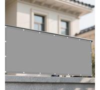 Tenda a Vela Rettangolo 332 x 405 cm Protezione Solare Raggi UV Impermeabile Telo Ombra Antipolvere Protezione Antivento per Terrazzo Balconi Giardino e Outdoor, Grigio Chiaro