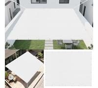 Tenda a Vela Rettangolo 503 x 536 cm Antivento/Protezione UV Rete Ombreggiante con Occhielli Protezione Solare Antivento con Corda Libera per Esterno per Giardino, Balcone, Bianco