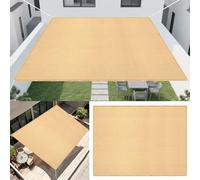 Tenda a Vela Rettangolo 508 x 529 cm Antivento/Protezione UV Rete Ombreggiante con Occhielli Protezione Solare Antivento con Corda Libera per Esterno per Giardino, Balcone, Color Crema