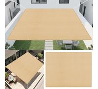 Tenda a Vela Rettangolo 508 x 537 cm Antivento/Protezione UV Rete Ombreggiante con Occhielli Protezione Solare Antivento con Corda Libera per Esterno per Giardino, Balcone, Giallo sabbia