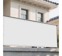 Tenda a Vela Rettangolo 62 x 165 cm Protezione Solare Raggi UV Impermeabile Telo Ombra Antipolvere Protezione Antivento per Terrazzo Balconi Giardino e Outdoor, Bianco