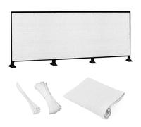 Tenda a Vela Traspirante 280 x 800 cm Protezione Raggi UV e Traspirante Rete Termica Protezione Solare Respirante Anti UV per Serre Carport Piscine Cortili, Bianco