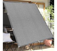 Tenda a Vela Traspirante Rettangolar 260 x 520 cm Antivento/Protezione UV Rettangolo Telo Ombra con Fune Occhiellato Protezione UV per Terrazza Giardino Balcone Campeggio, Grigio Chiaro