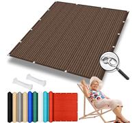 Tenda a Vela Traspirante Rettangolare 120 x 240 cm, Traspirante, Permeabile, Protezione Solare, con Occhielli Tenda da Sole Privacy per Giardino, Terrazzo, Balcone, Patio, Marrone