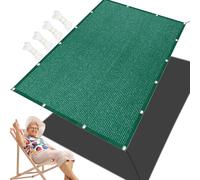 Tenda a Vela Traspirante Rettangolare 200 x 280 cm, Traspirante, Permeabile, Protezione Solare, Quadrato Tendalino, Tenda a Vela per Esterno Terrazzo Balcone Giardino, Verde Scuro