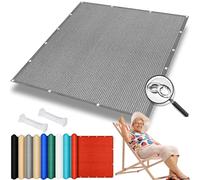 Tenda a Vela Traspirante Rettangolare 240 x 520 cm, Traspirante, Permeabile, Protezione Solare, con Occhielli Tenda da Sole Privacy per Giardino, Terrazzo, Balcone, Patio, Grigio Chiaro