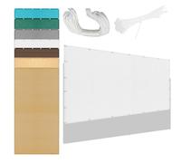 Tenda a Vela Traspirante Rettangolare 390 x 510 cm Rettangolare 98% Anti-Uv Tende per Pergolato Vela Ombreggiante Protezione Raggi UV per Balcone per Giardino, Balcone, Bianco