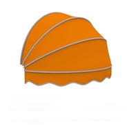 Tenda ad arco francese retrattile, baldacchino pieghevole con protezione UV, copertura per porta in poliestere anti-UV, per patio e balcone, telaio zincato (diametro: 120 cm)