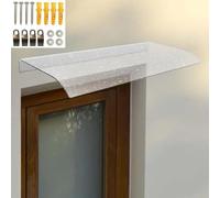 Tenda ad arco in policarbonato trasparente per porta d'ingresso, dimensioni 61 cm e 345,4 cm, resistente alle intemperie, copertura invisibile contro la pioggia, protezione durevole per esterni