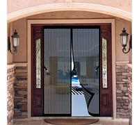 Tenda anti-mosche in rete, 165 x 210 cm, facile da installare, per porte scorrevoli di patio e balconi, protezione e protezione contro gli insetti