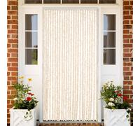 Tenda Antimosche Beige e Bianca 100x220 cm in Ciniglia