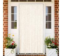 Tenda Antimosche Beige e Bianca 118x220 cm in Ciniglia